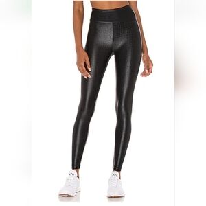 Koral Lustrous High Rise Leggings In Black Crocodile Size Medium NWT